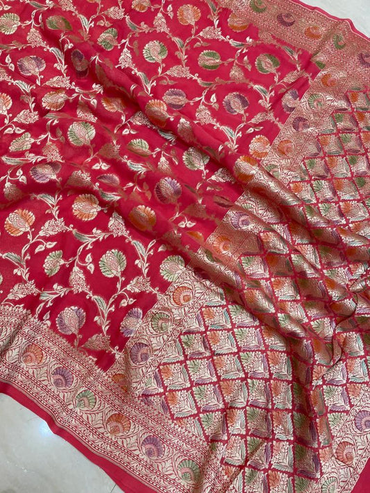 Rihana khaddi gorgette saree Indian saree
