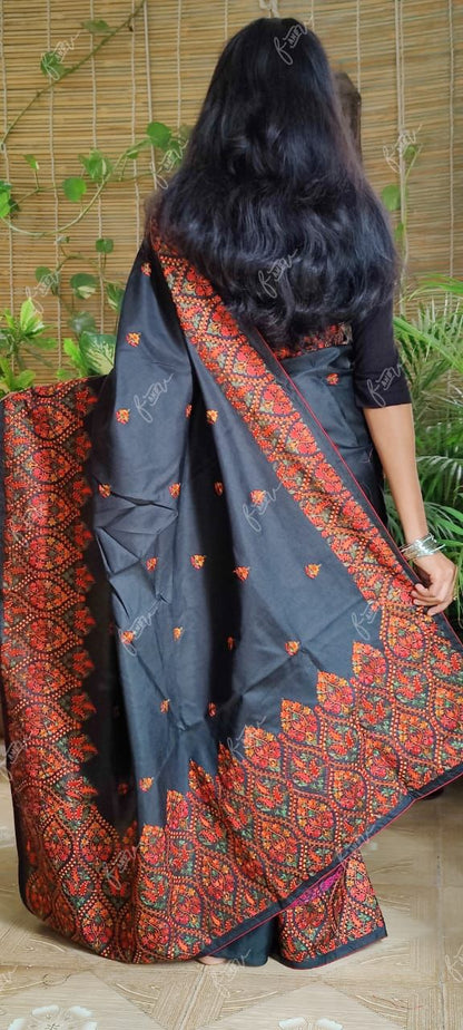 Raizi Kashmiri inspired embroidered saree