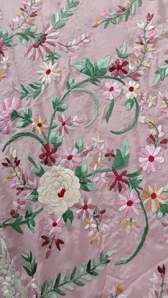 Kashmiri inspired Parsi Gara Saree