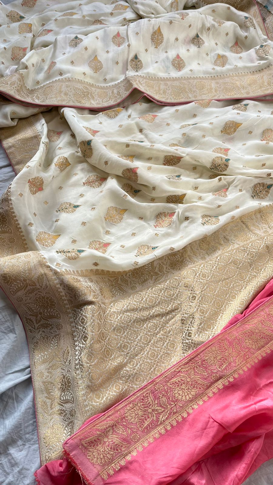Ravish khaddi gorgette Indian sari