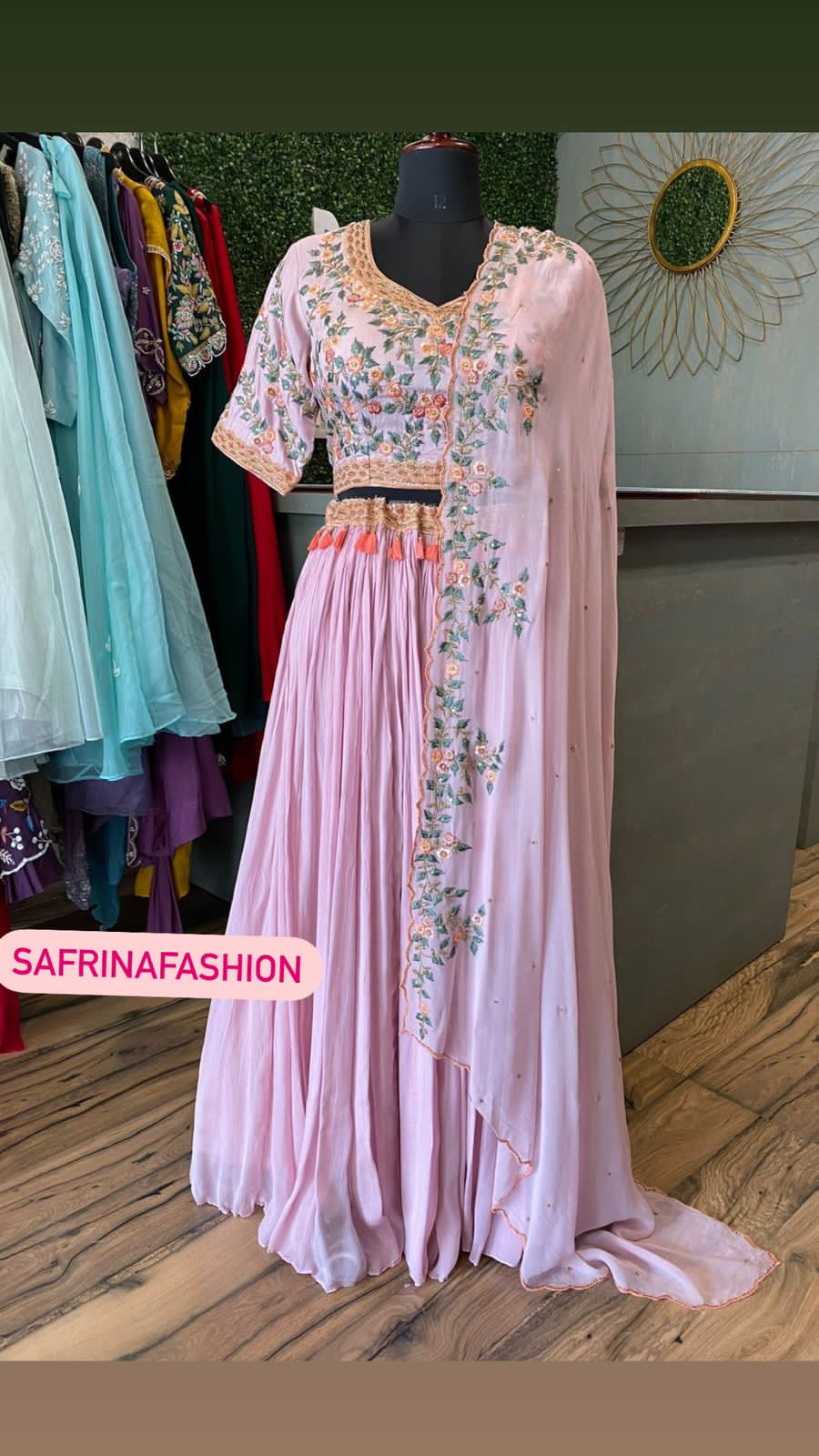 Lovely pink Lehanga choli dress