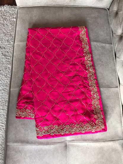Barbie inspired Rani pink ramp sarees