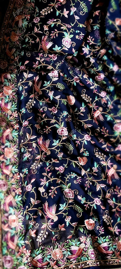 Avik gorgette Parsi inspired saree