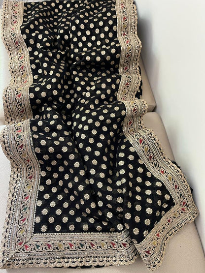 Anvesha khaddi gorgette saree Indian sari