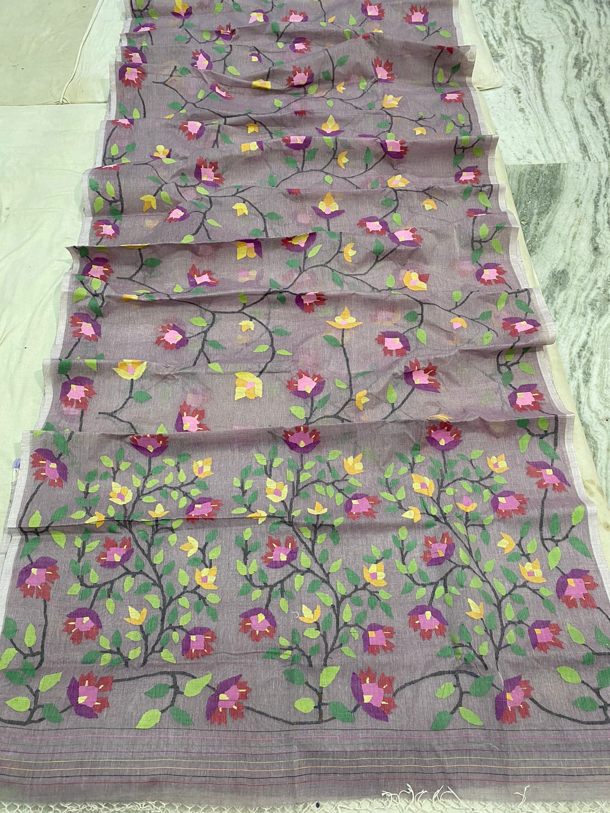 Maya cotton jamdani saree
