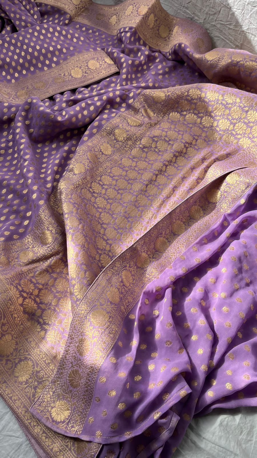 Ravish khaddi gorgette Indian sari