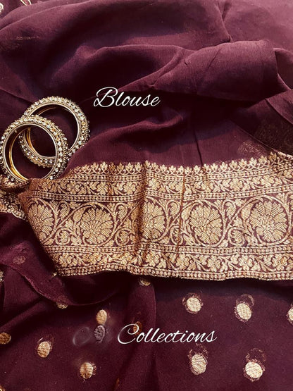 Ranjhana gorgette handloom saree