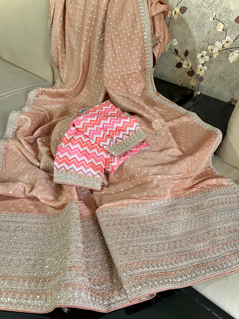 Moonga silk Indian Pakistani sarees