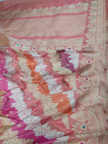 Ramisha Banarsi Katan silk rangkart saree