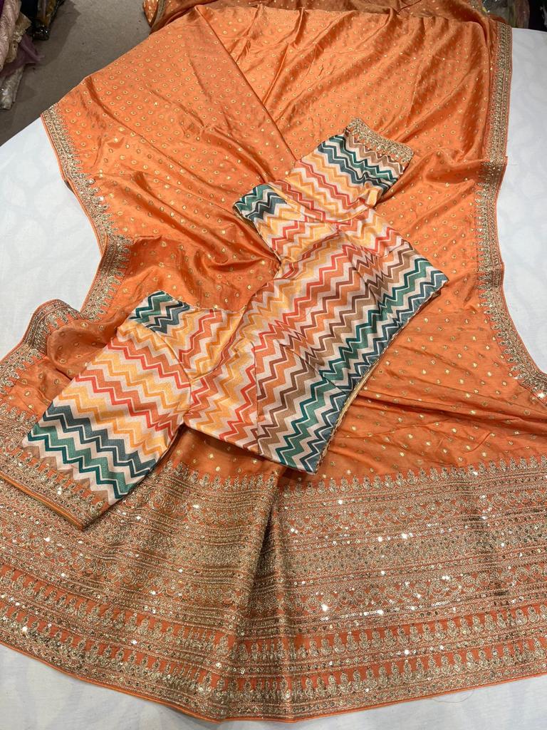 Moonga silk Indian Pakistani sarees