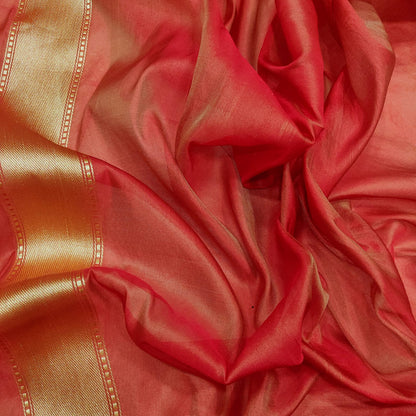 Geshi handwoven Kora kadwa saree