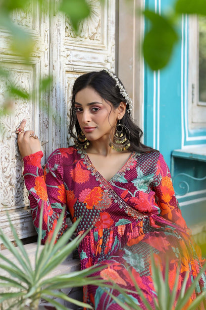 Nihar floral pazzo kurti set