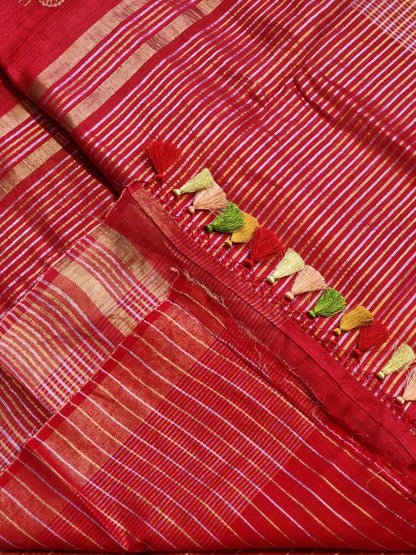 Ravina Tussar Silk Embroidered Saree
