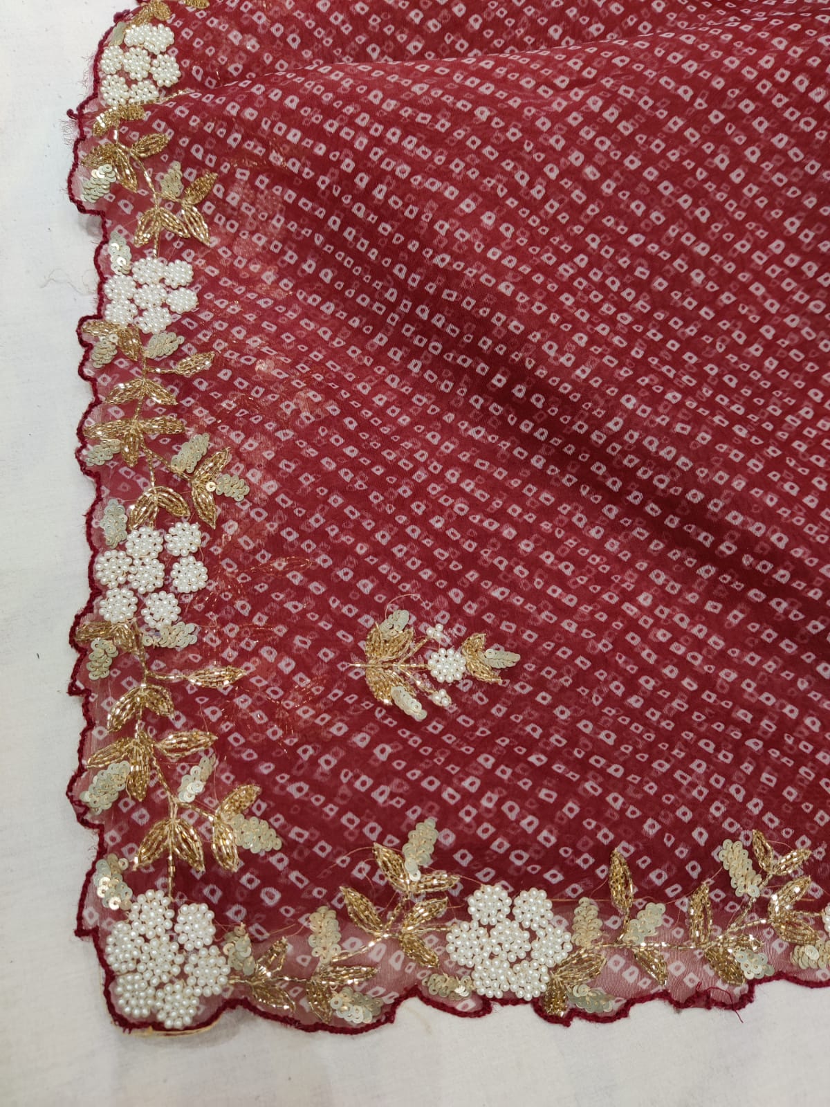 Gini pearl organza beautiful saree