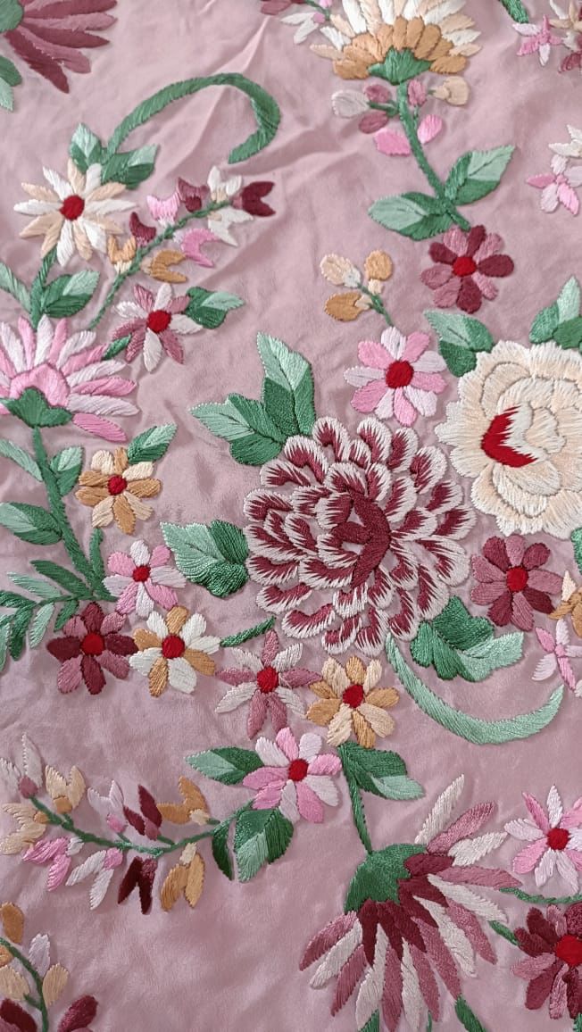 Kashmiri inspired Parsi Gara Saree