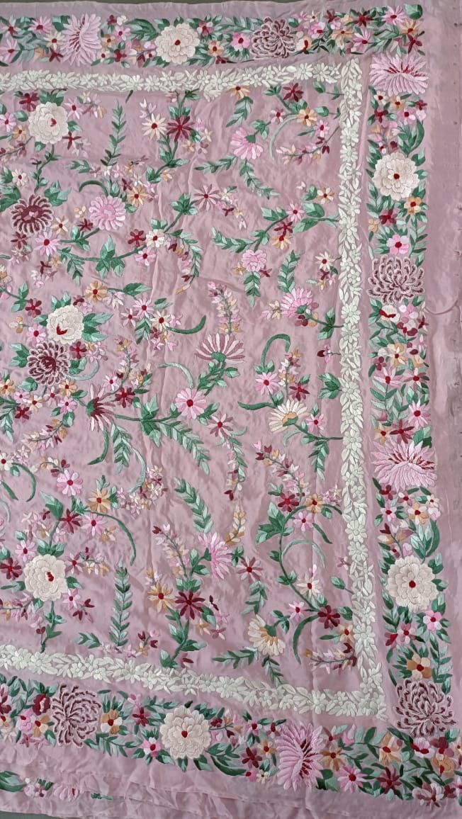 Kashmiri inspired Parsi Gara Saree