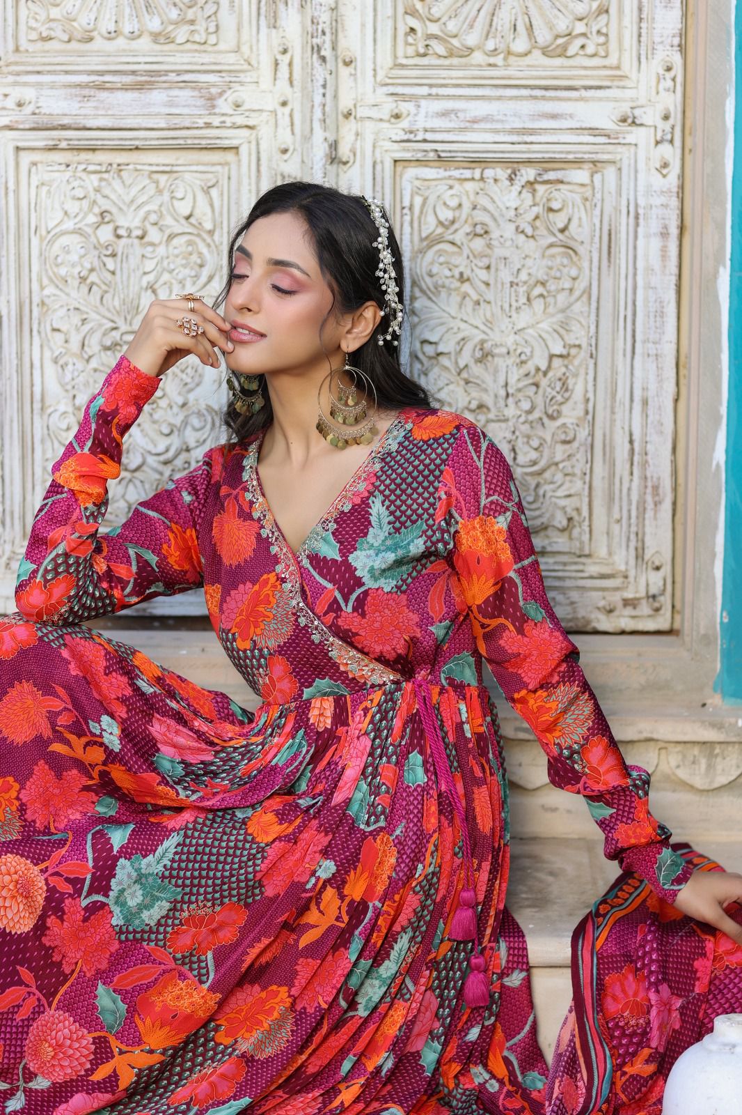 Nihar floral pazzo kurti set