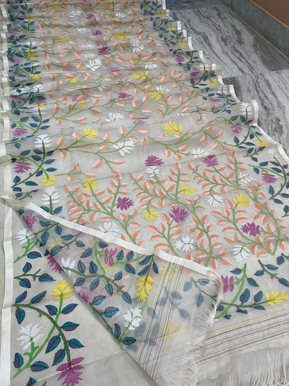 Roshana Muslim tantuj jamdani saree