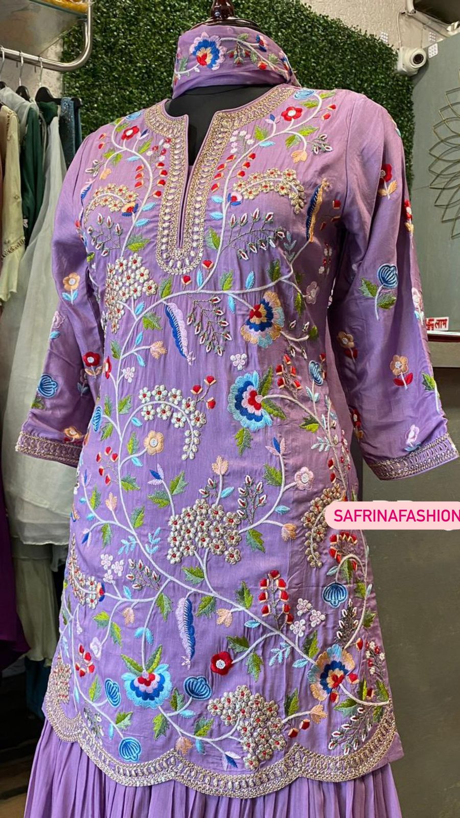Moria purple gharara dress