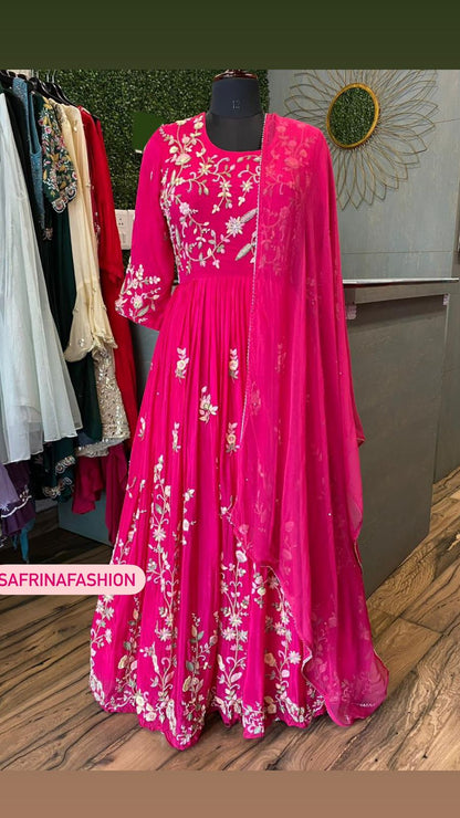 Pink beautiful Indian partywear gown