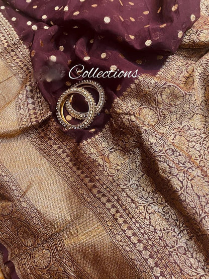 Ranjhana gorgette handloom saree