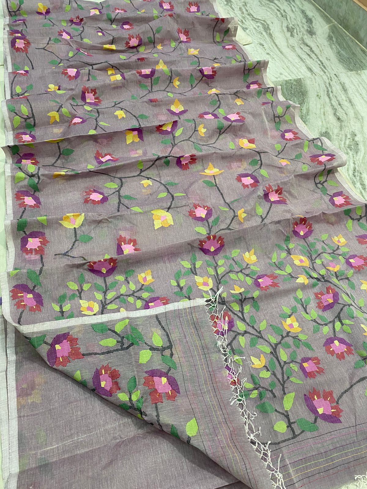 Maya cotton jamdani saree