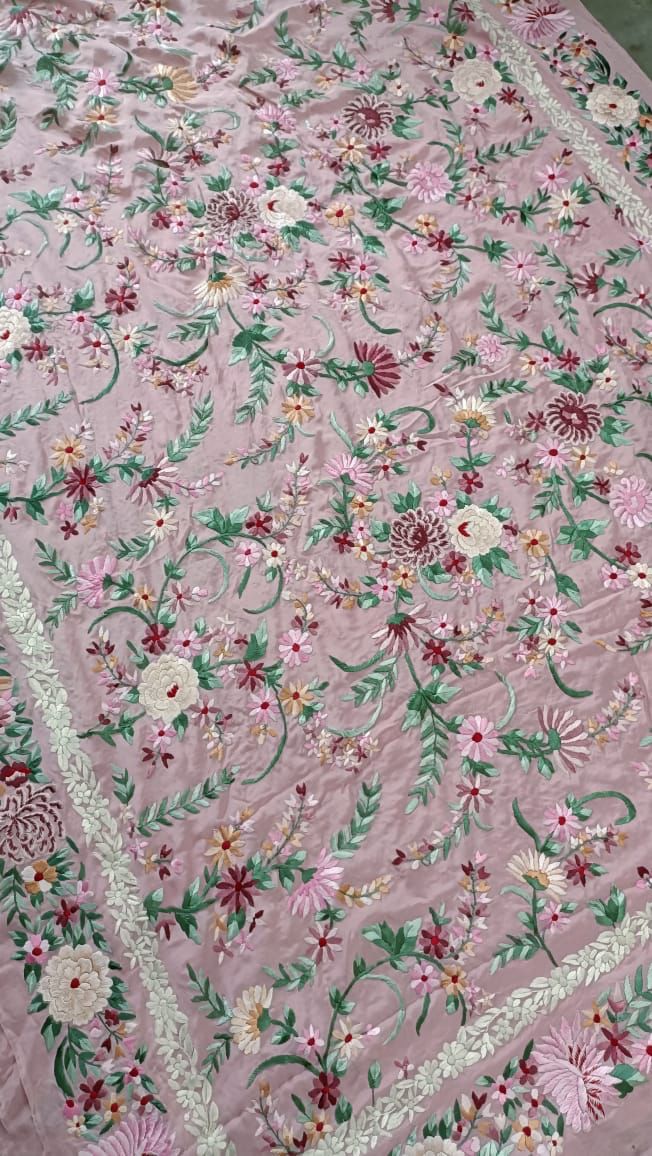 Kashmiri inspired Parsi Gara Saree