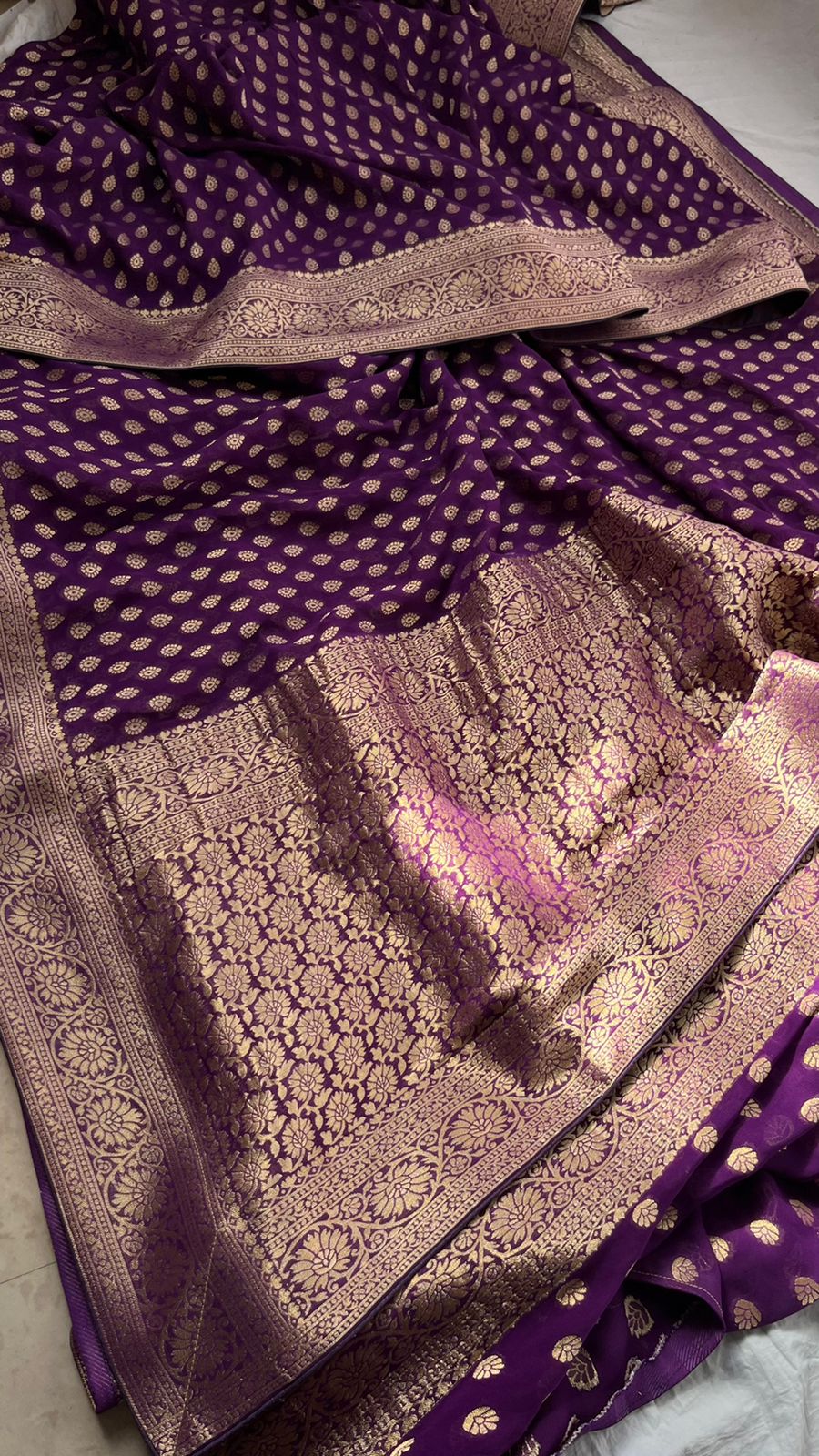 Ravish khaddi gorgette Indian sari