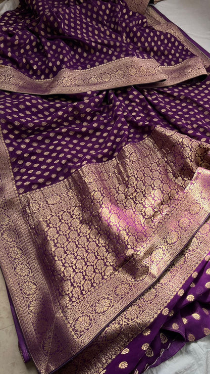 Ravish khaddi gorgette Indian sari
