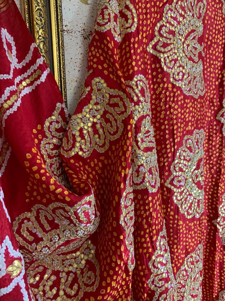 Raina Gajji silk Dupatta embroidered Dupatta