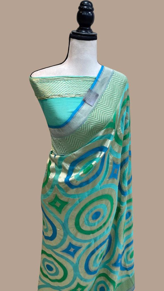 Navya khaddi gorgette saree women sarees