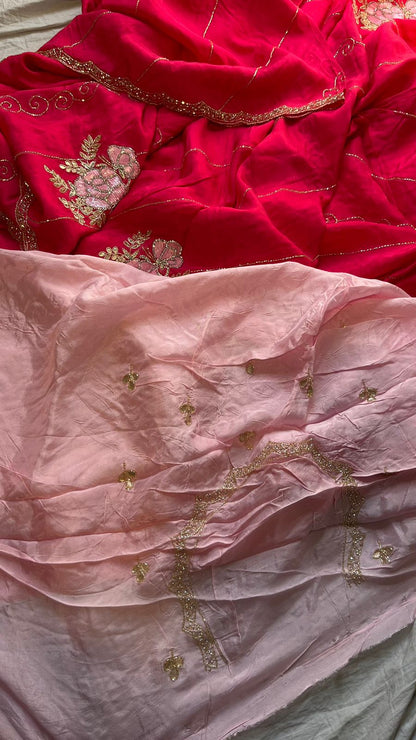 Rose munga silk saree