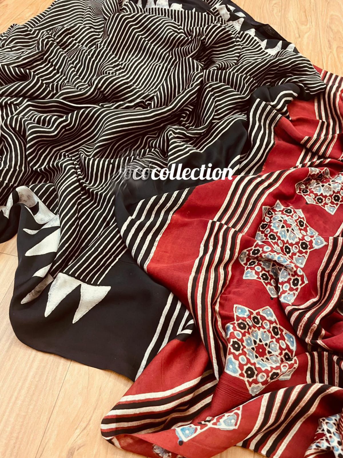 Ruhi ajrakh modal silk saree