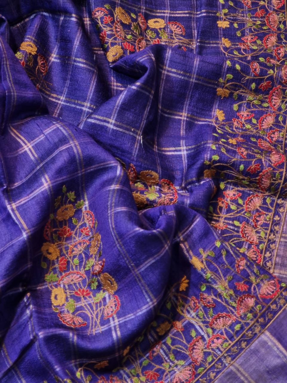 Ravina Tussar Silk Embroidered Saree
