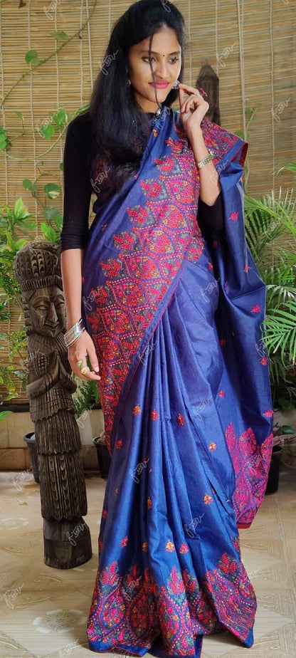 Raizi Kashmiri inspired embroidered saree