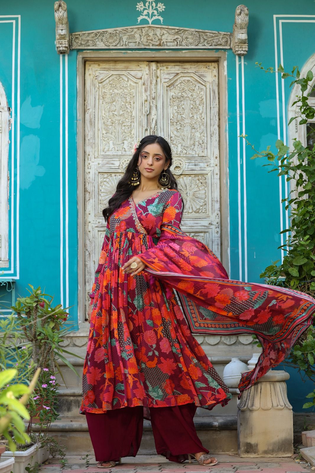 Nihar floral pazzo kurti set