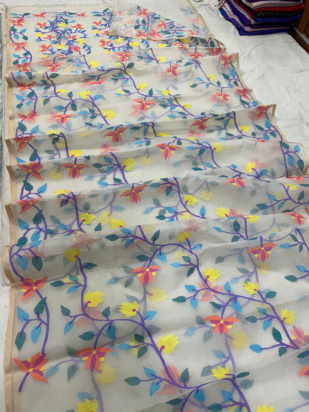 Mohini tantum jamdani saree