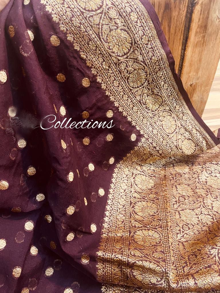 Ranjhana gorgette handloom saree