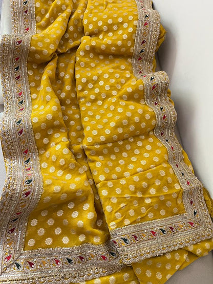 Anvesha khaddi gorgette saree Indian sari