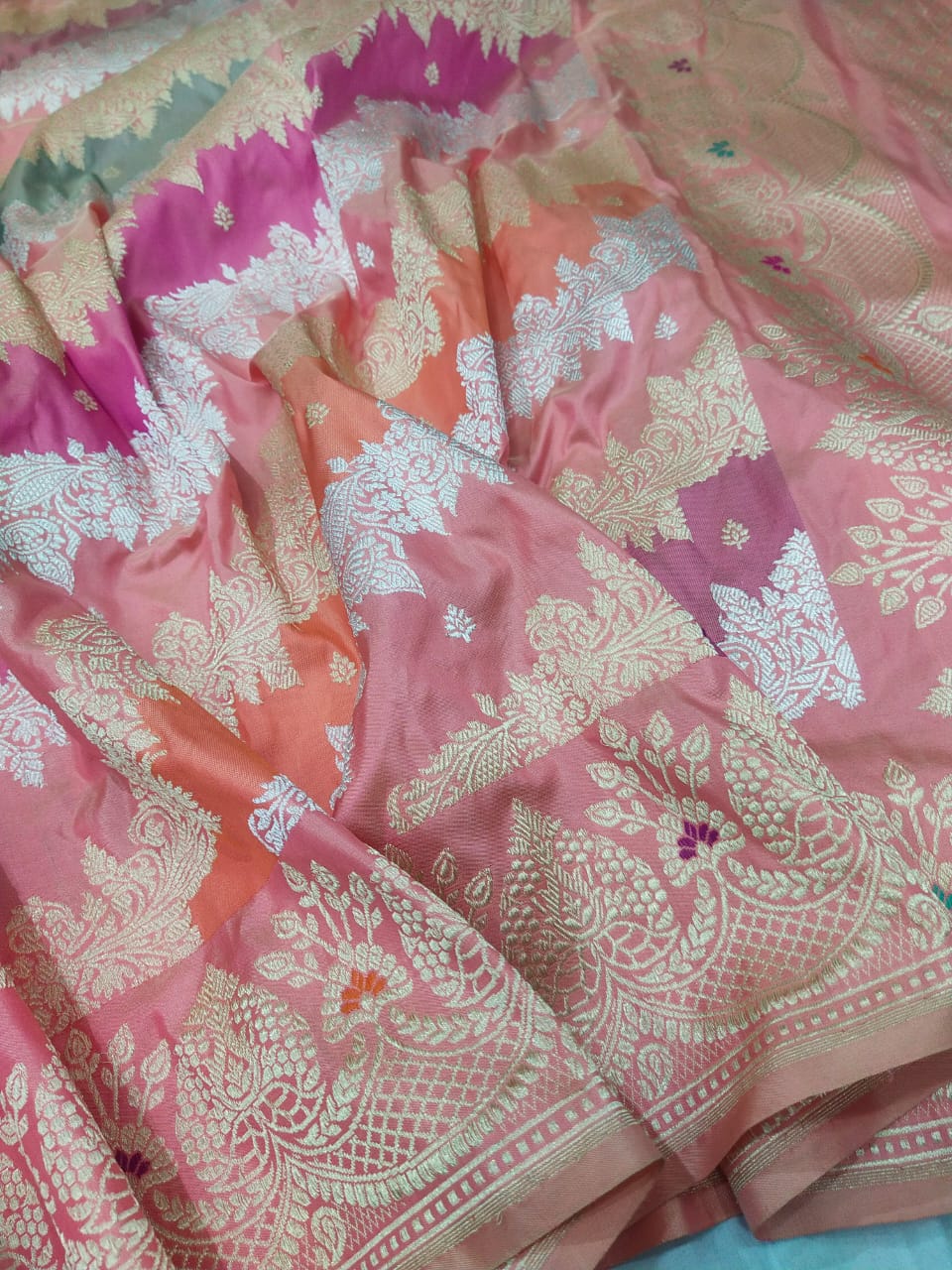 Ramisha Banarsi Katan silk rangkart saree