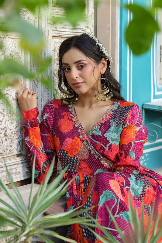 Nihar floral pazzo kurti set