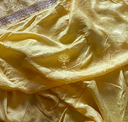 Lisa chikankari gorgette saree