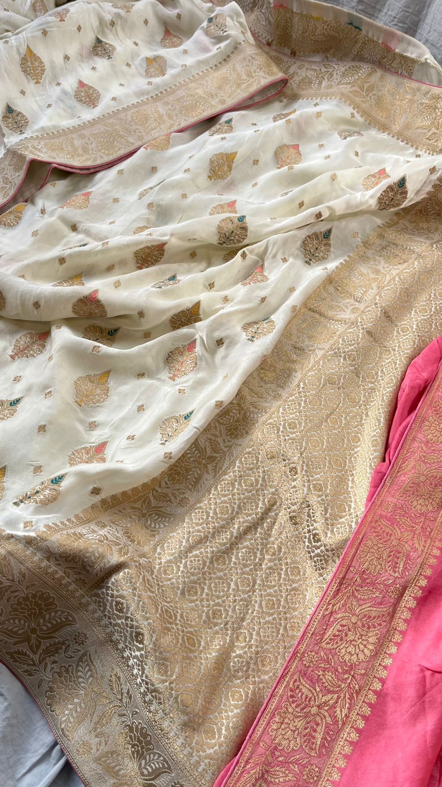 Ravish khaddi gorgette Indian sari
