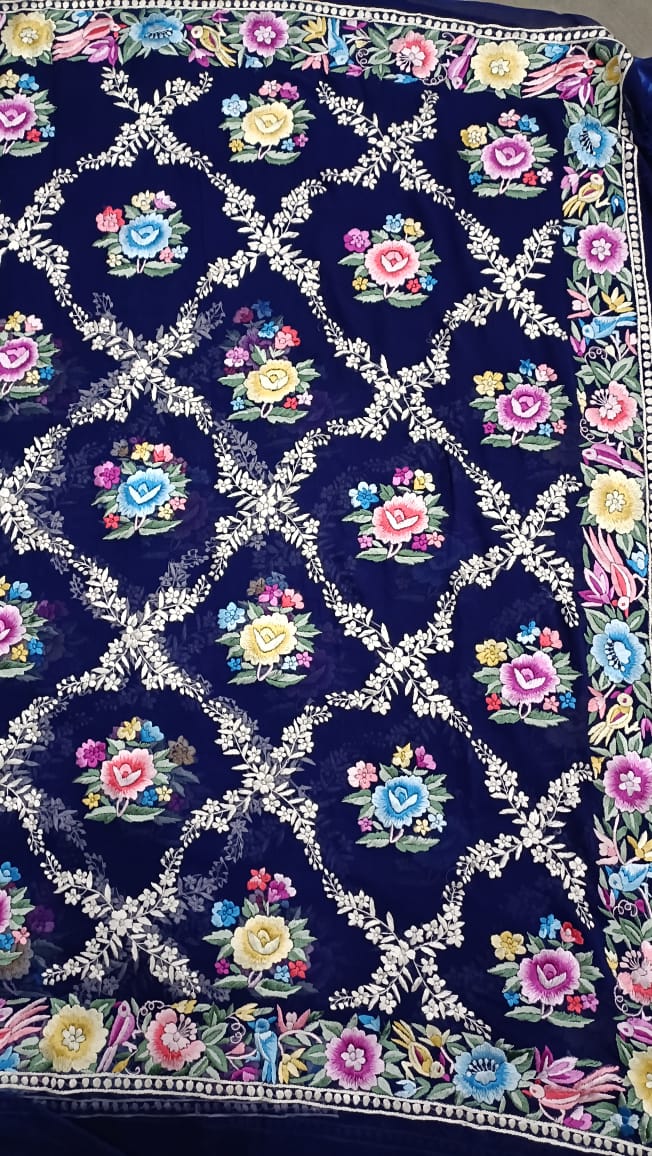 Royal Indian Parsi Gara saree