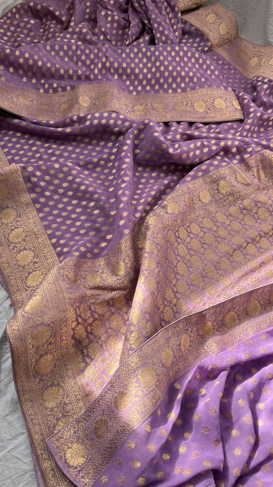 Ravish khaddi gorgette Indian sari