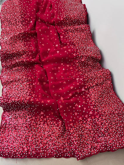Ramisha gorgette beautiful women saree