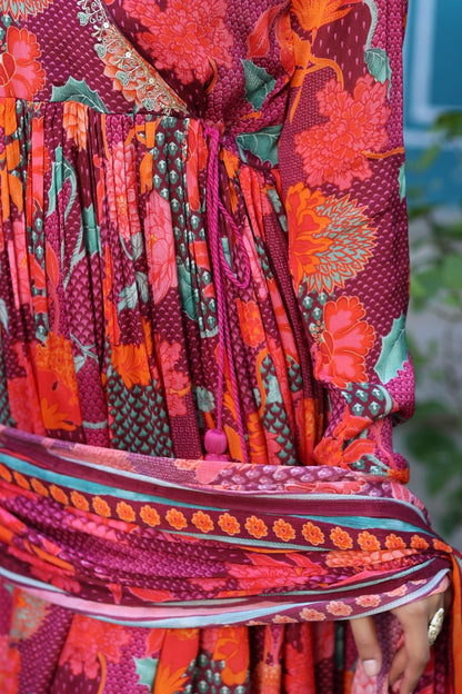 Nihar floral pazzo kurti set