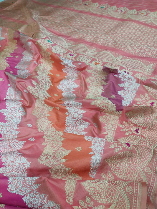 Ramisha Banarsi Katan silk rangkart saree