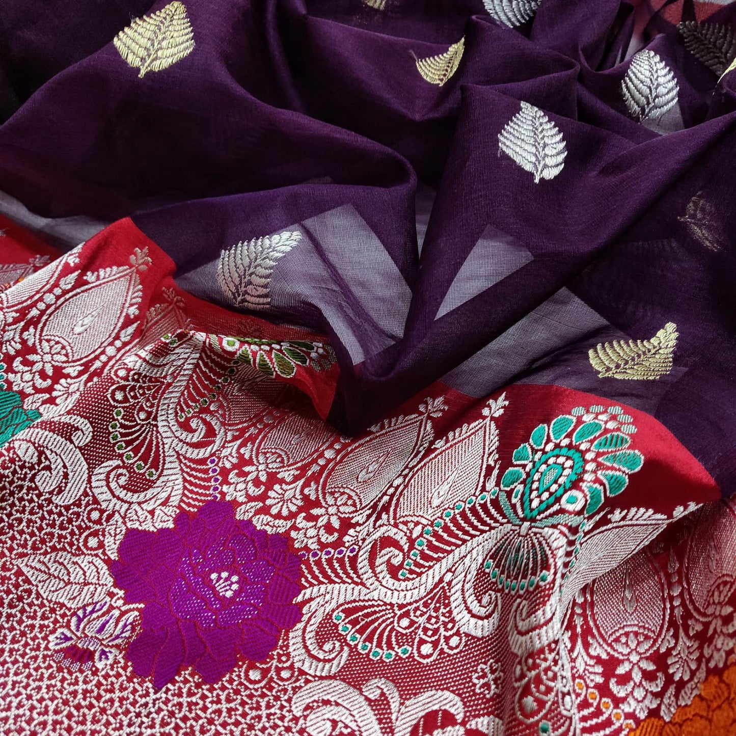 Valisha handwoven kora saree