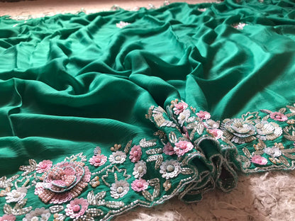 Lavika elegant chinon embroidery saree